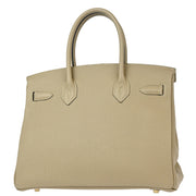 Hermes 2008 Tourterelle Gray Togo Birkin 30 Handbag