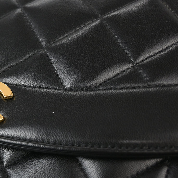 Chanel 1991-1994 Black Lambskin Small Diana Shoulder Bag