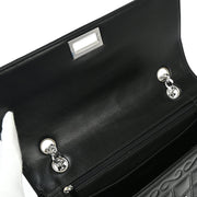 Chanel 2000-2001 Black Lambskin Mademoiselle Lock Choco Bar Shoulder Bag