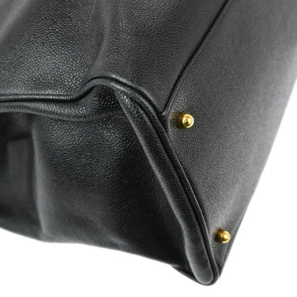 Chanel 1996-1997 Black Caviar Supermodel Shoulder Bag