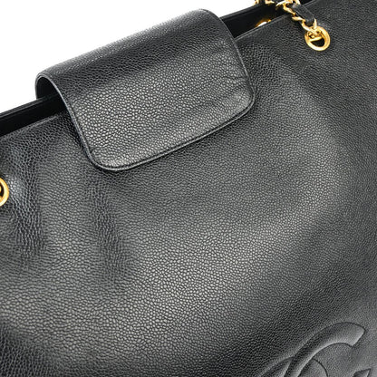 Chanel 1996-1997 Black Caviar Supermodel Shoulder Bag