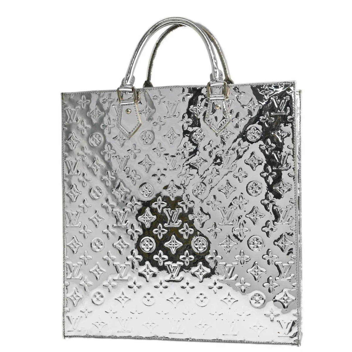 Louis Vuitton 2009 Silver Monogram Miroir Sac Plat Handbag M40269
