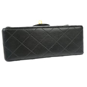 Chanel 1994-1996 Black Lambskin Mini Classic Square Flap Shoulder Bag 17