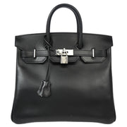 Hermes 2005 Black Box Calf Haut a Courroies 28 Handbag