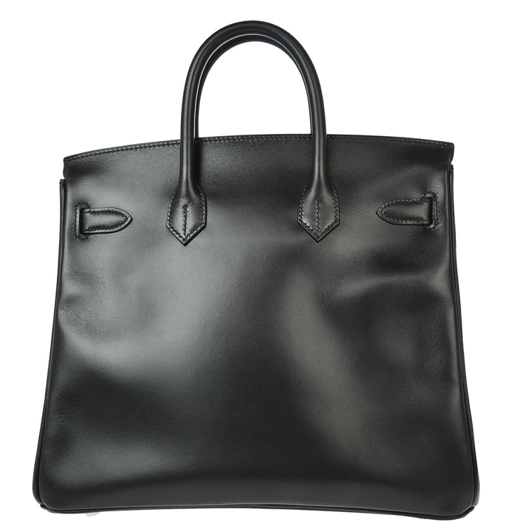 Hermes 2005 Black Box Calf Haut a Courroies 28 Handbag