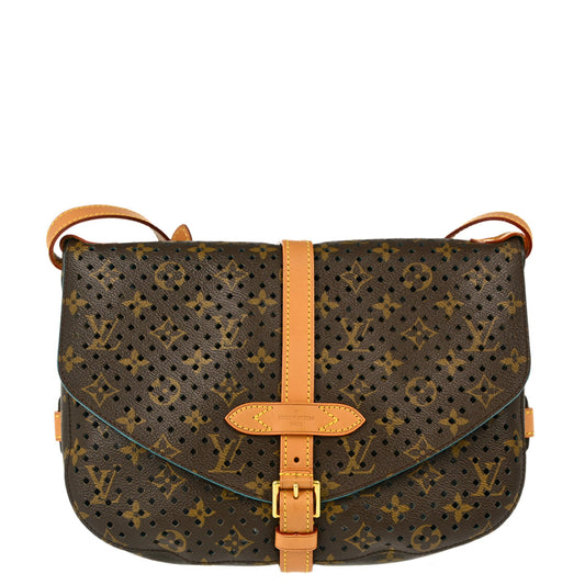 Louis Vuitton 2011 Monogram Perforated Saumur 30 Shoulder Bag M93998