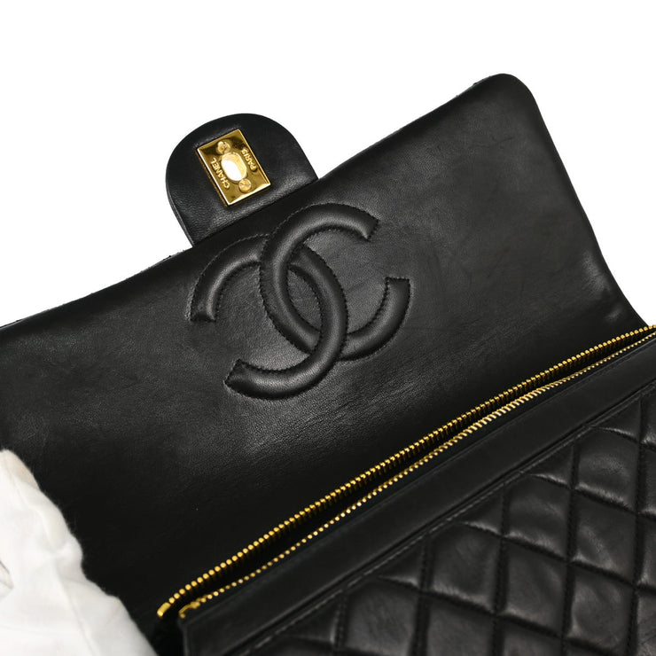 Chanel 1996-1997 Black Lambskin Backpack