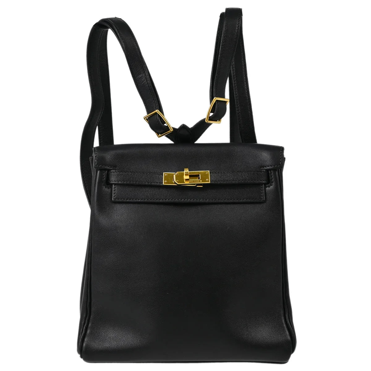 Hermes 1999 Black Gulliver Kelly A Dos PM Backpack