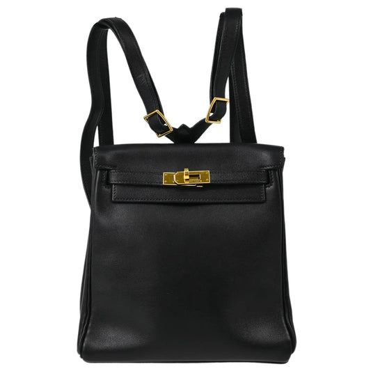 Hermes 1999 Black Gulliver Kelly A Dos PM Backpack