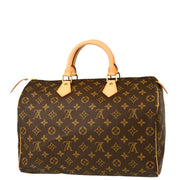 Louis Vuitton 1997 Monogram Speedy 35 Handbag M41524