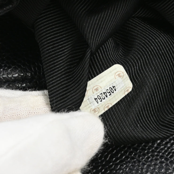 Chanel 1996-1997 Black Caviar Triple CC Backpack