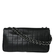 Chanel 2005-2006 Black Lambskin Choco Bar Shoulder Bag