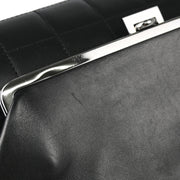 Chanel 2005-2006 Black Lambskin Choco Bar Shoulder Bag