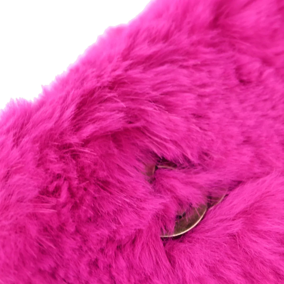 Chanel 2000-2001 Rabbit Fur Chain Shoulder Bag
