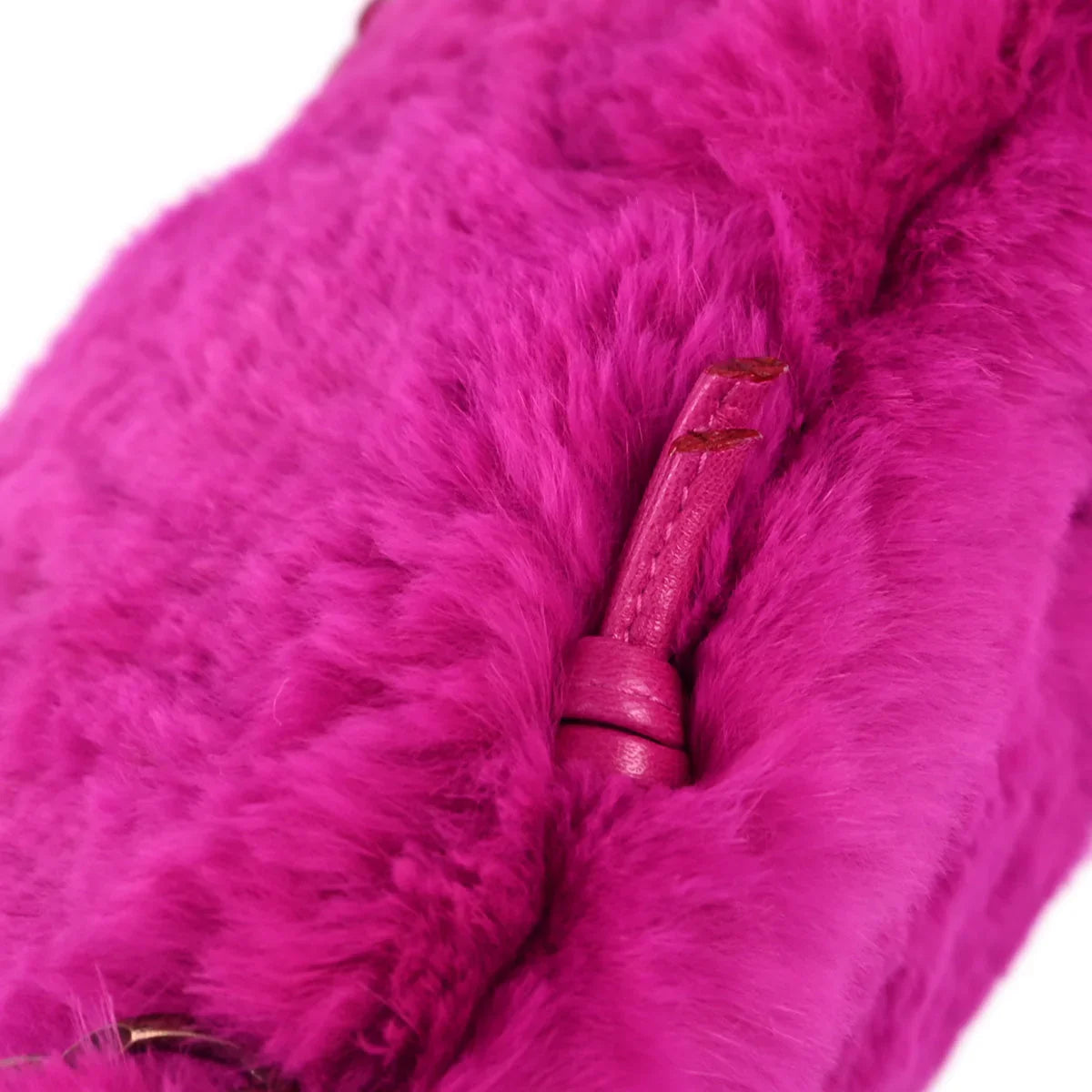 Chanel 2000-2001 Rabbit Fur Chain Shoulder Bag
