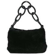 Chanel 2004-2005 Black Fur Lambskin Handbag