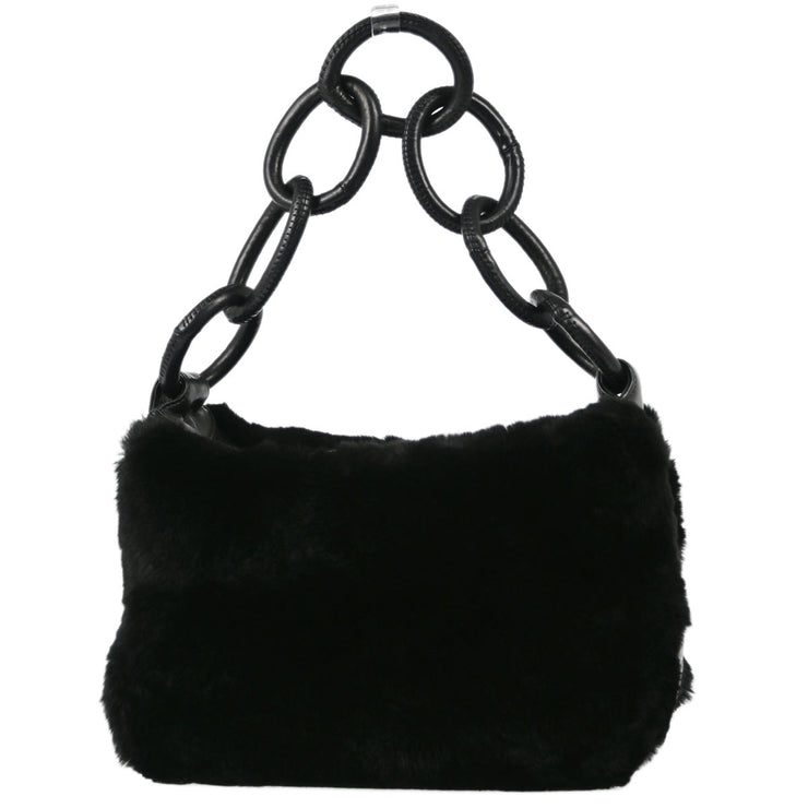 Chanel 2004-2005 Black Fur Lambskin Handbag