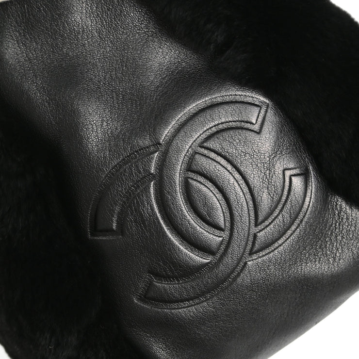 Chanel 2004-2005 Black Fur Lambskin Handbag