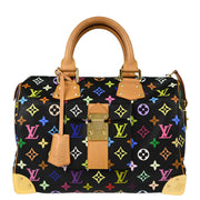 Louis Vuitton 2003 Black Monogram Multicolor Speedy 30 Handbag M92642