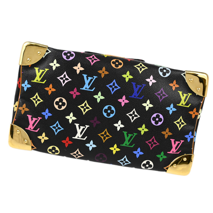 Louis Vuitton 2003 Black Monogram Multicolor Speedy 30 Handbag M92642