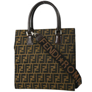 Fendi Brown Zucca 2way Shoulder Tote Handbag