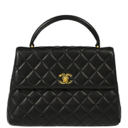 Chanel 1996-1997 Black Lambskin Kelly Handbag