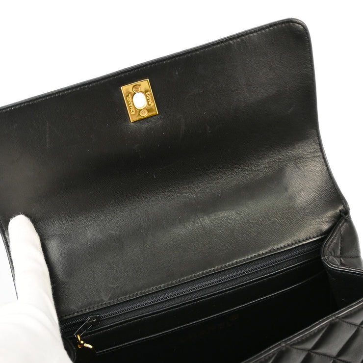 Chanel 1996-1997 Black Lambskin Kelly Handbag