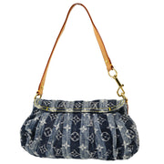 Louis Vuitton 2006 Blue Monogram Denim Mini Pleaty Raye Handbag M95333