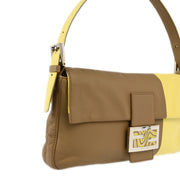 Fendi Bicolor Lambskin Baguette Handbag