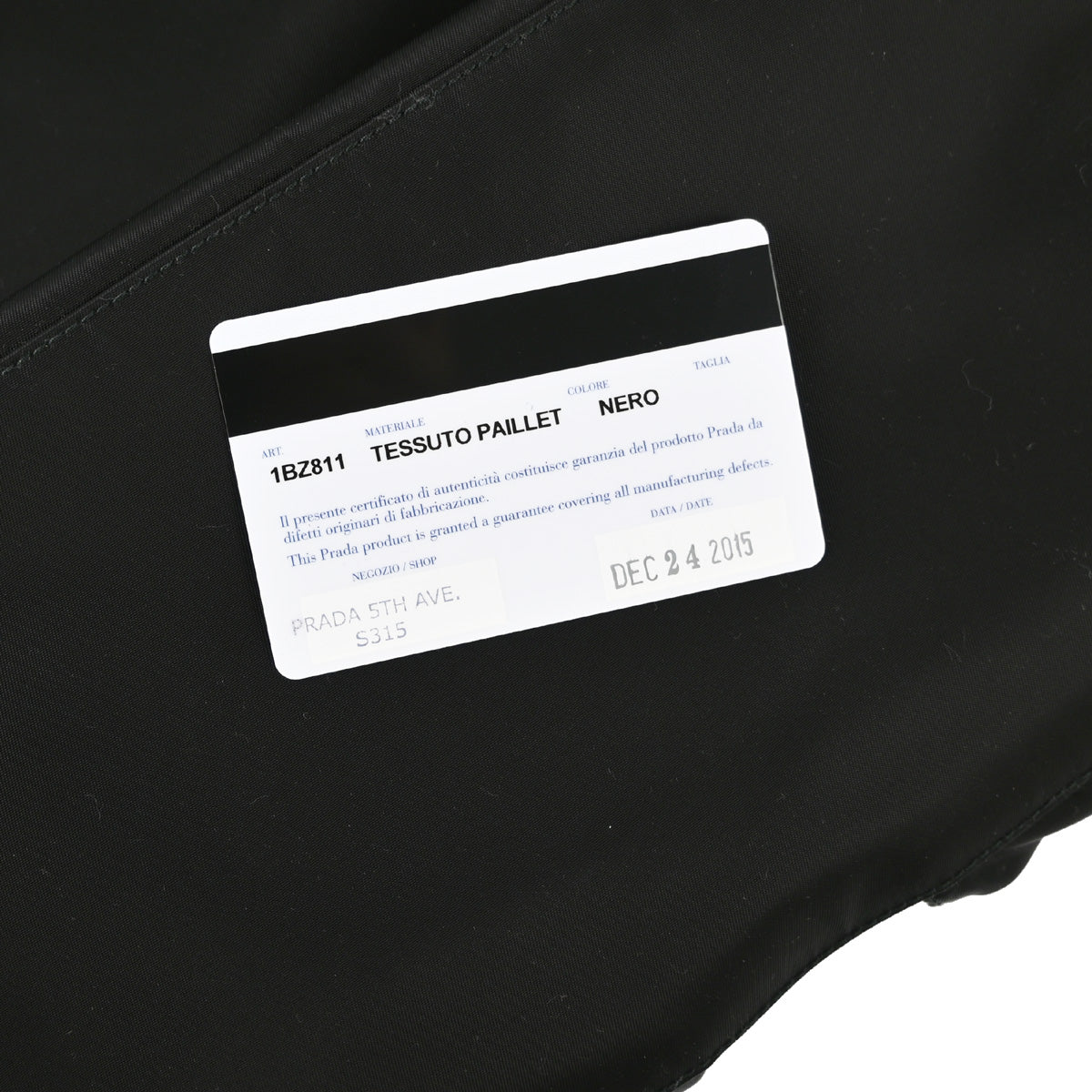 Prada 2015 Black Sequins Nylon Backpack