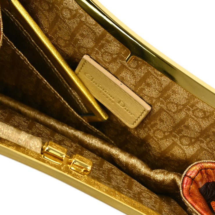 Christian Dior Gold Saddle Handbag