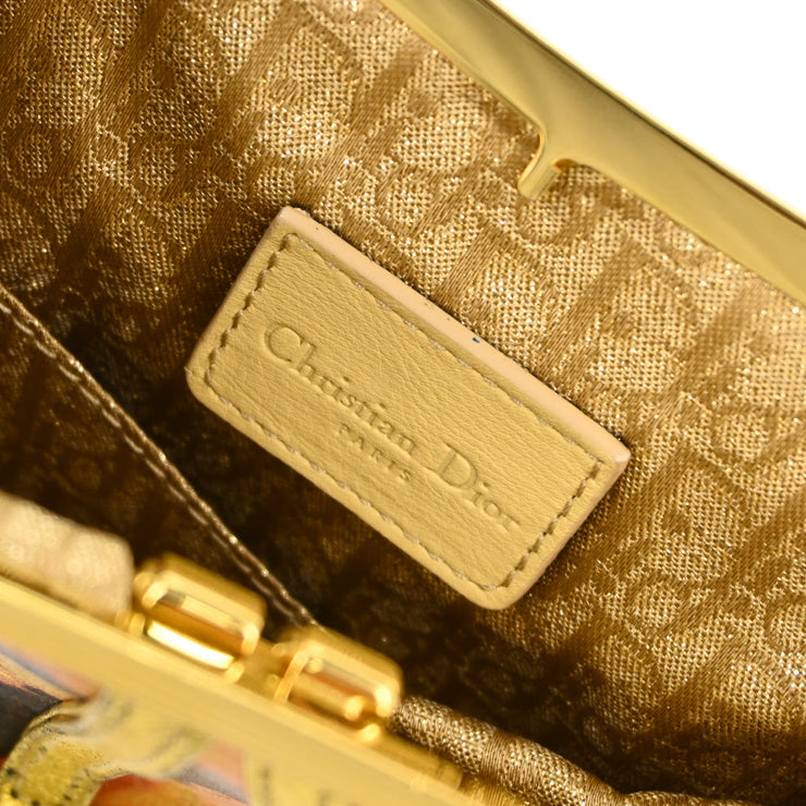 Christian Dior Gold Saddle Handbag