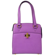 Celine Purple Leather Handbag