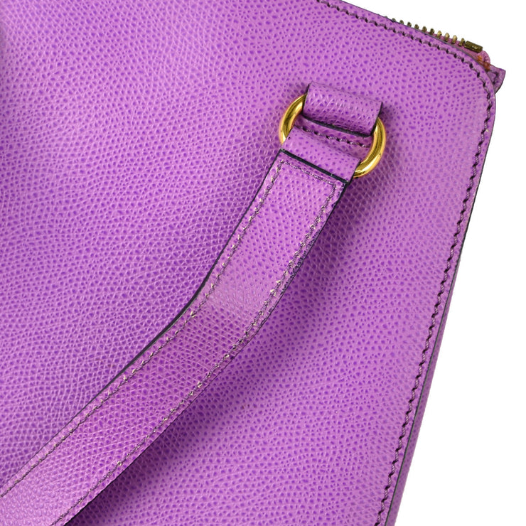 Celine Purple Leather Handbag