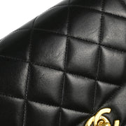 Chanel 1996-1997 Black Lambskin Small Diana Shoulder Bag