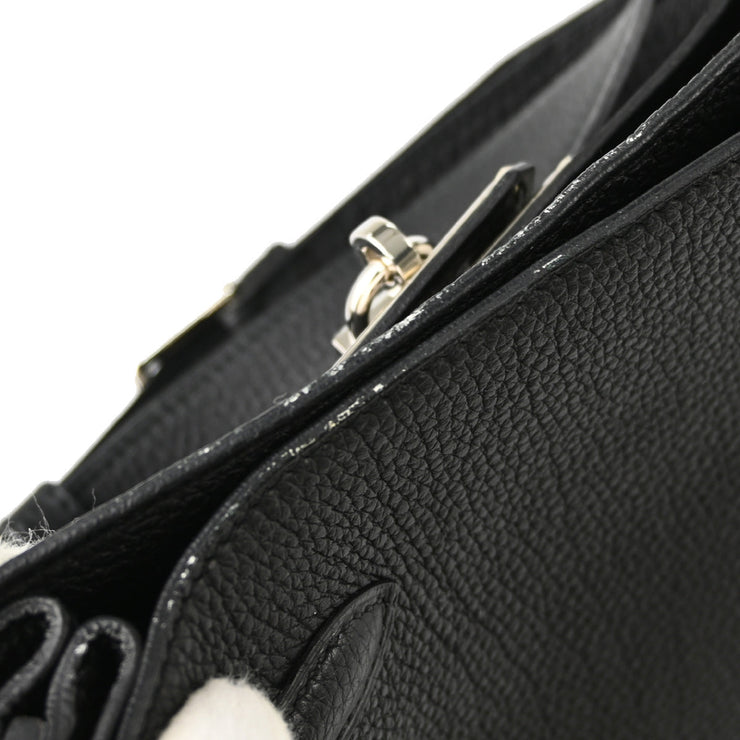 Hermes Black Togo So Kelly 22 Shoulder Bag