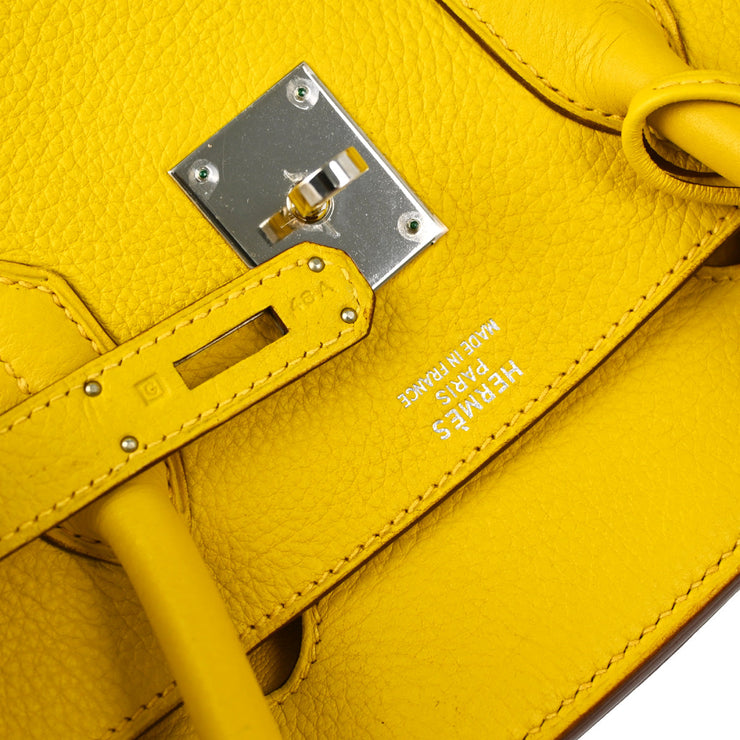 Hermes 2003 Jaune Taurillon Clemence Birkin 35 Handbag