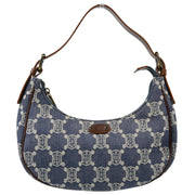 Celine Blue Denim Macadam Hobo Handbag