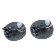 Chanel Black Button Earrings Clip-On 00A