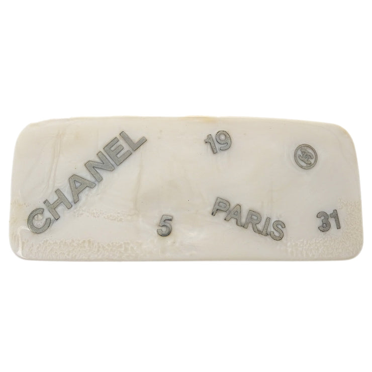 Chanel Hair Clip Hairpin Barrette White 99A