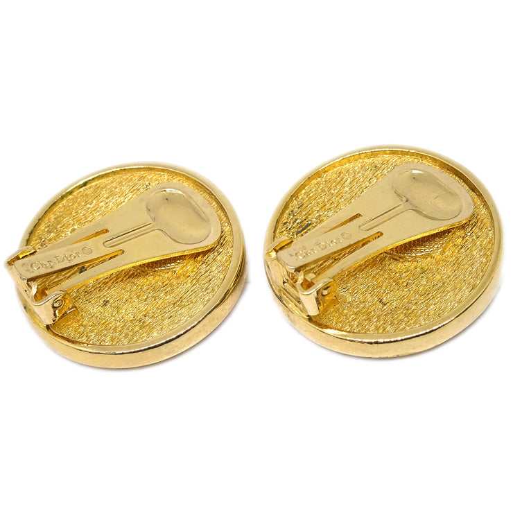 Christian Dior Earrings Clip-On Gold