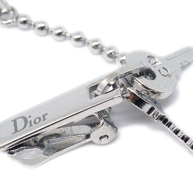 Christian Dior Earrings Clip-On Silver