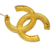 Chanel CC Brooch Pin Rhinestone Gold 174