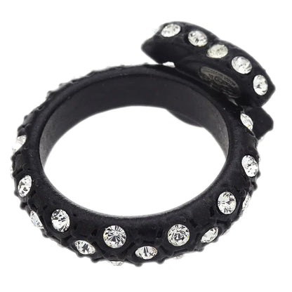 Chanel Ring Black Rhinestone #54 #14 02A