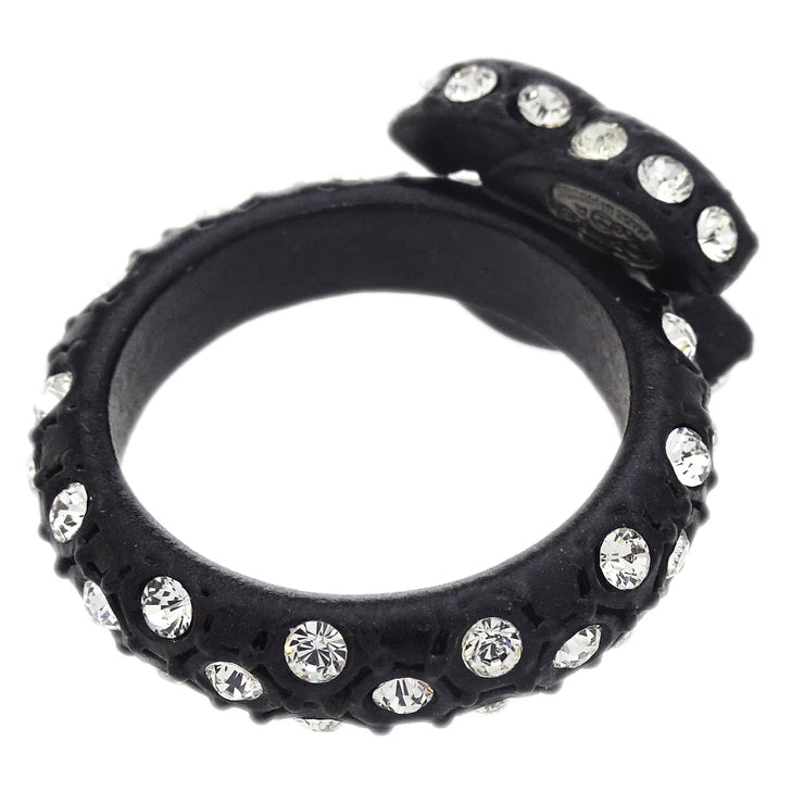 Chanel Ring Black Rhinestone #54 #14 02A