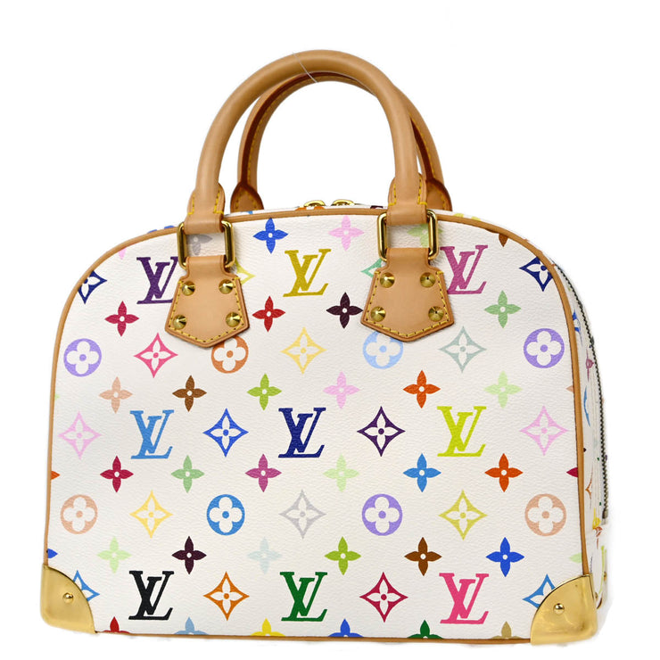 Louis Vuitton 2005 White Monogram Multicolor Trouville Handbag M92663