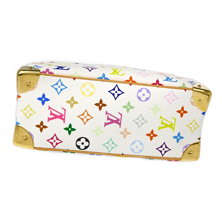 Louis Vuitton 2005 White Monogram Multicolor Trouville Handbag M92663