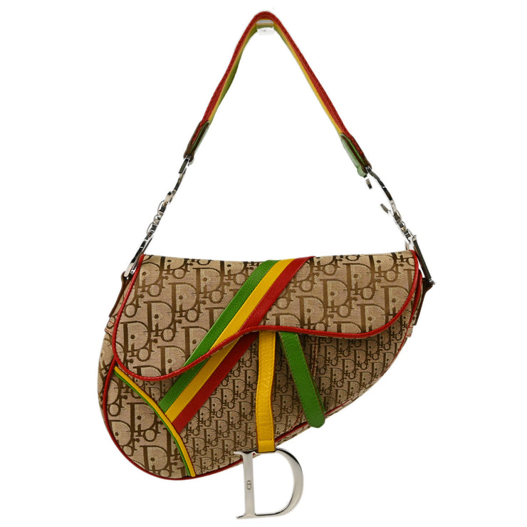 Christian Dior 2004 Rasta Trotter Saddle Handbag