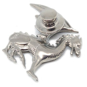 Hermes Dragon Brooch Pin Silver