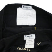 Chanel Setup Suit Jacket Skirt Black 01237 #36